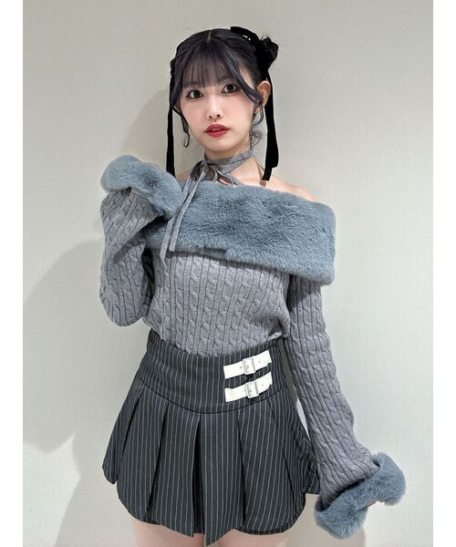 ベルトプリーツミニスカパン（スカート）｜jouetie（ジュエティ）の