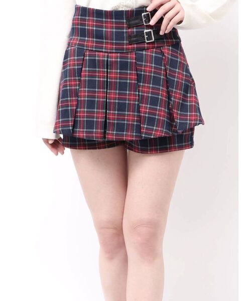 セール】ベルトプリーツミニスカパン（スカート）｜jouetie