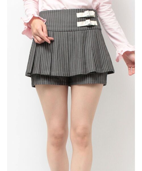 セール】ベルトプリーツミニスカパン（スカート）｜jouetie