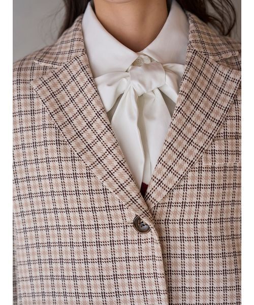 SNIDEL（スナイデル）の「バリエオーバーサイズジャケット（テーラードジャケット・レディース・チェック/ブラウン/ブラック・F）」の11枚目の写真