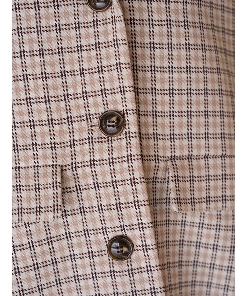 SNIDEL（スナイデル）の「バリエオーバーサイズジャケット（テーラードジャケット・レディース・チェック/ブラウン/ブラック・F）」の15枚目の写真