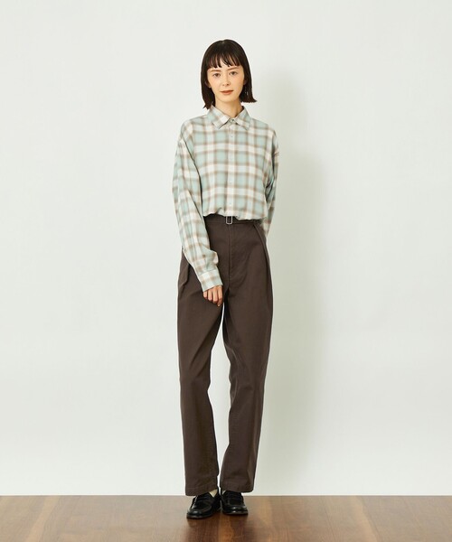 MACKINTOSH PHILOSOPHY(マッキントッシュ フィロソフィー)の「GREY LABEL オンブレチェックシャツ(シャツ/ブラウス・レディース・グリーン/ベージュ・2)」の3枚目の写真