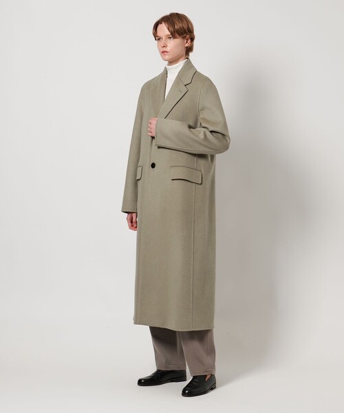 LOEFF（ロエフ）の「＜LOEFF＞リバー チェスター コート（チェスターコート・レディース・モカ/ネイビー・1/0）」の9枚目の写真