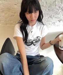 チェリープリント半袖Tシャツ