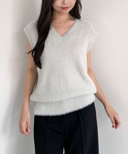 【お値下げしました】LOUNIE フェザーニットベスト LOUNIE フェザーニットベスト