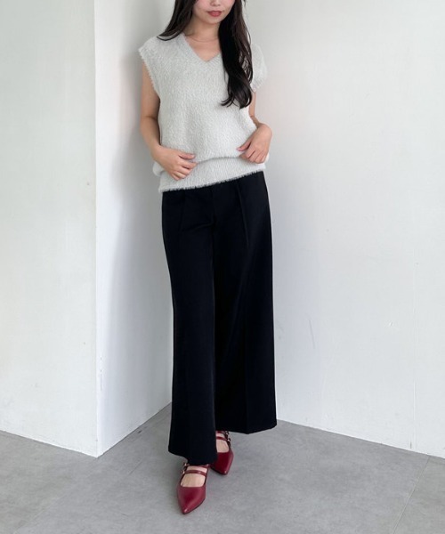 archives（アルシーヴ）の「ダブルフェイスフェザーニットベスト（ベスト・レディース・グレー/ブラウン/アイボリー・MEDIUM）」の18枚目の写真