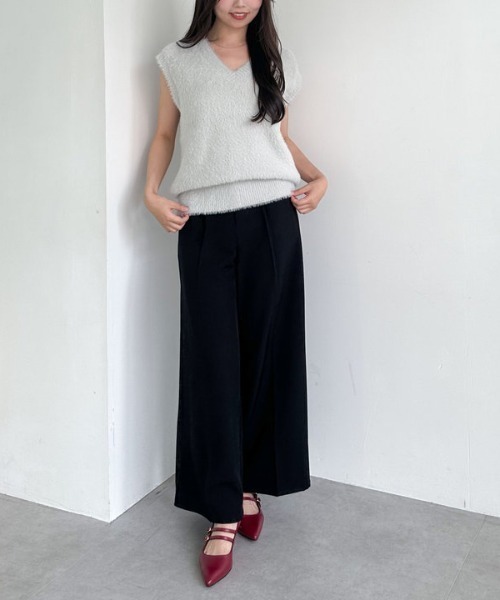 archives（アルシーヴ）の「ダブルフェイスフェザーニットベスト（ベスト・レディース・グレー/ブラウン/アイボリー・MEDIUM）」の19枚目の写真