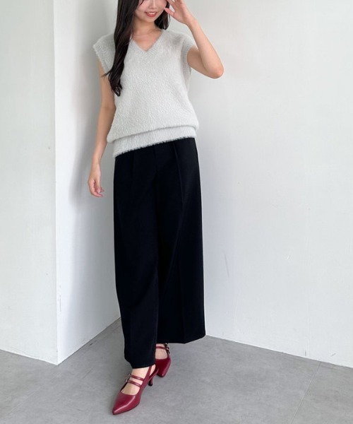 archives（アルシーヴ）の「ダブルフェイスフェザーニットベスト（ベスト・レディース・グレー/ブラウン/アイボリー・MEDIUM）」の20枚目の写真