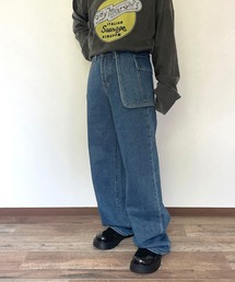 CRB（シーアールビー）の「ポケット取り外しストレートデニムパンツ（デニムパンツ・レディース）」