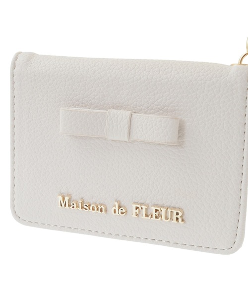 Maison de FLEUR（メゾンドフルール）の「二つ折りリールパスケース（パスケース・レディース・ホワイト系その他2/ブラック/ピンク系その他3・FREE）」の7枚目の写真