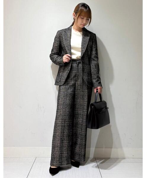 DRESSTERIOR（ドレステリア）の「ループグレンチェックワイドパンツ（その他パンツ・レディース・ブラック系1・34/36/38/40）」の16枚目の写真