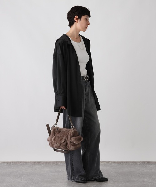 studio CLIP（スタディオクリップ）の「《ウタオ》リブニットタンクトップ（ニット/セーター・レディース・オフホワイト/ブラック/グレー/ブラウン・FREE）」の16枚目の写真