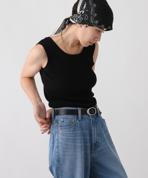 studio CLIP（スタディオクリップ）の「《ウタオ》リブニットタンクトップ（ニット/セーター・レディース・オフホワイト/ブラック/グレー/ブラウン・FREE）」の20枚目の写真