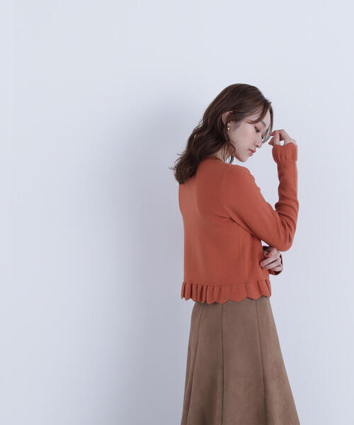 ◇メタルボタンフリルカーディガン（カーディガン/ボレロ）｜NATURAL