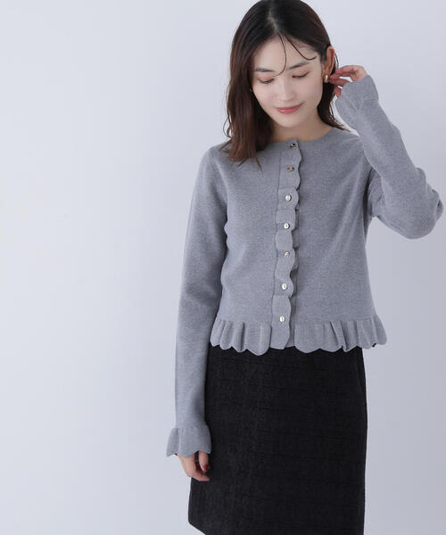 ◇メタルボタンフリルカーディガン（カーディガン/ボレロ）｜NATURAL