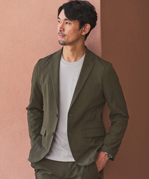 green label relaxing(グリーンレーベルリラクシング)の「【WEB限定】JUST fit ウールライク ナロー セットアップ -ストレッチ-(セットアップ・メンズ・ダークグレー/ネイビー/オリーブ/ブラック・L/XXL/M/XL/S/XS)」の7枚目の写真