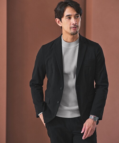 green label relaxing(グリーンレーベルリラクシング)の「【WEB限定】JUST fit ウールライク ナロー セットアップ -ストレッチ-(セットアップ・メンズ・ダークグレー/ネイビー/オリーブ/ブラック・L/XXL/M/XL/S/XS)」の9枚目の写真