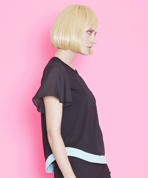 AVIE(アビィ)の「ソフティースリーブTee(Tシャツ/カットソー・レディース・ブラック/オフホワイト/グリーン・フリー)」の9枚目の写真