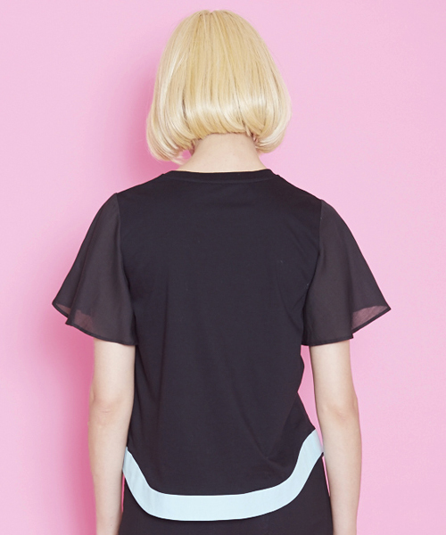 AVIE(アビィ)の「ソフティースリーブTee(Tシャツ/カットソー・レディース・ブラック/オフホワイト/グリーン・フリー)」の8枚目の写真