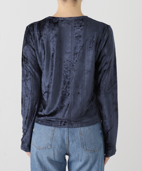 OUTDOOR PRODUCTS（アウトドアプロダクツ）の「miller velor prib L/S tee（Tシャツ/カットソー・レディース・オレンジ/アイボリー/ネイビー・FREE）」の5枚目の写真