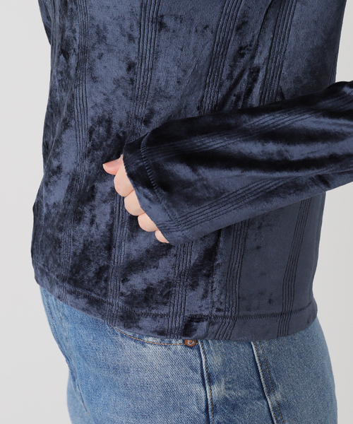 OUTDOOR PRODUCTS（アウトドアプロダクツ）の「miller velor prib L/S tee（Tシャツ/カットソー・レディース・オレンジ/アイボリー/ネイビー・FREE）」の13枚目の写真