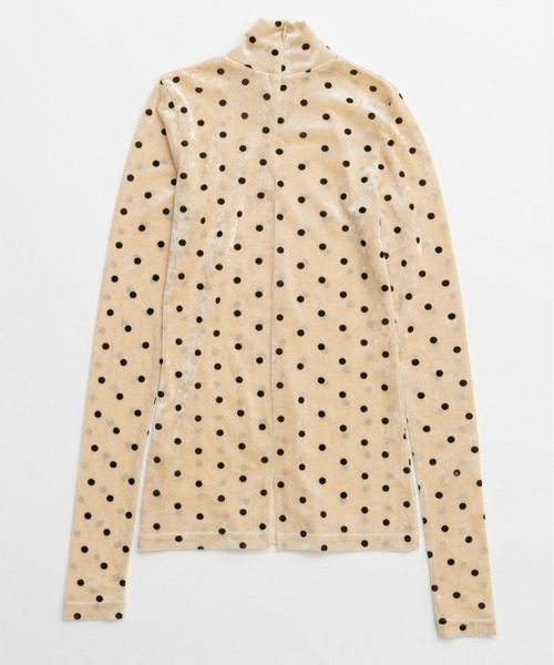 MAISON SPECIAL（メゾンスペシャル）の「Velor Mesh Dot Tops / ベロアメッシュドットタートルトップ（Tシャツ/カットソー・レディース・マルチ・FREE）」の4枚目の写真