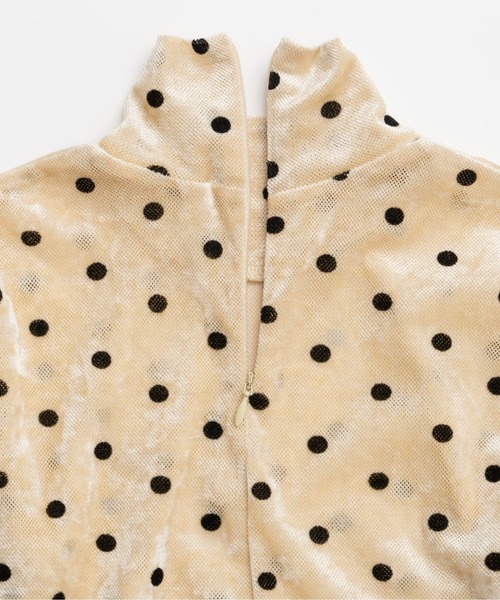 MAISON SPECIAL（メゾンスペシャル）の「Velor Mesh Dot Tops / ベロアメッシュドットタートルトップ（Tシャツ/カットソー・レディース・マルチ・FREE）」の6枚目の写真