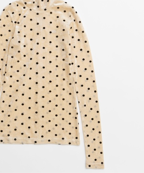 MAISON SPECIAL（メゾンスペシャル）の「Velor Mesh Dot Tops / ベロアメッシュドットタートルトップ（Tシャツ/カットソー・レディース・マルチ・FREE）」の7枚目の写真