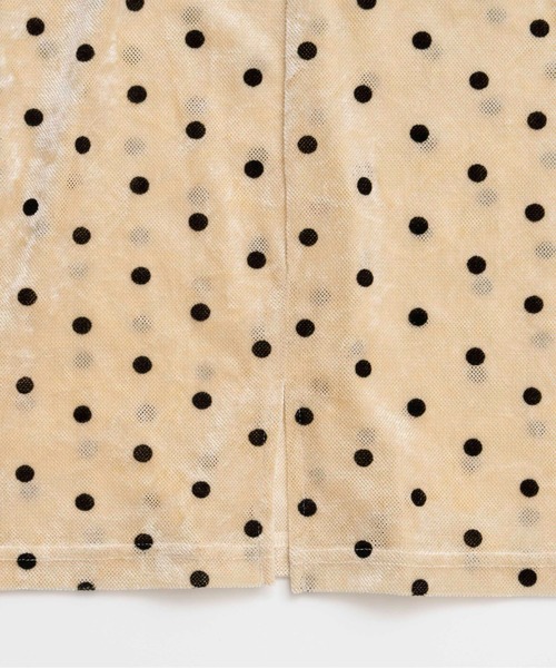 MAISON SPECIAL（メゾンスペシャル）の「Velor Mesh Dot Tops / ベロアメッシュドットタートルトップ（Tシャツ/カットソー・レディース・マルチ・FREE）」の9枚目の写真