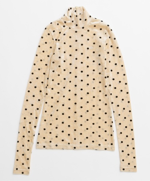 MAISON SPECIAL（メゾンスペシャル）の「Velor Mesh Dot Tops / ベロアメッシュドットタートルトップ（Tシャツ/カットソー・レディース・マルチ・FREE）」の10枚目の写真