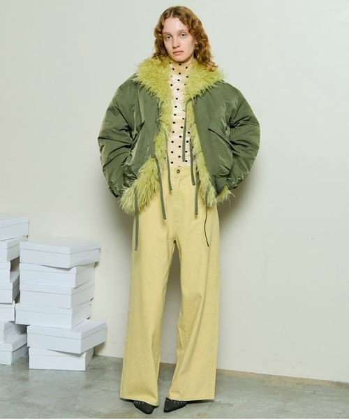 MAISON SPECIAL（メゾンスペシャル）の「Velor Mesh Dot Tops / ベロアメッシュドットタートルトップ（Tシャツ/カットソー・レディース・マルチ・FREE）」の2枚目の写真