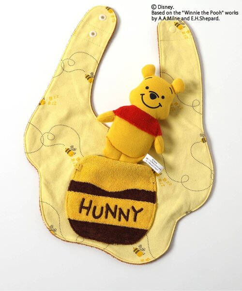 ディズニーキャラクター くまのプーさん/ラトル付きスタイ（スタイ
