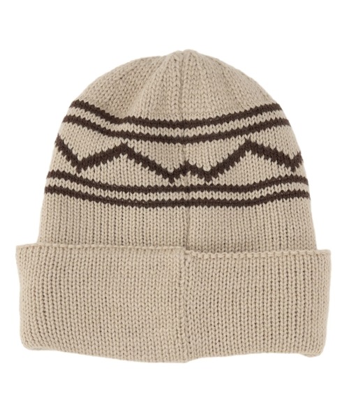 25 RETRO PATTERN BEA /DCレトロライン柄ニット帽・ビーニー（ニット