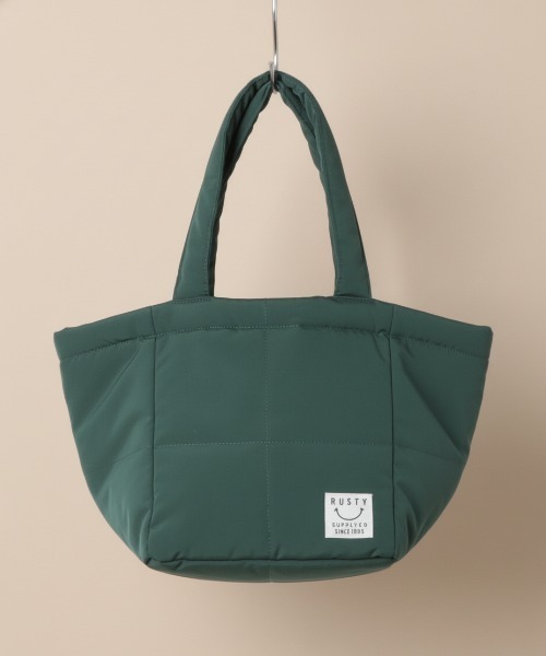 RUSTY(ラスティ)の「中綿キルティングトートBAG(トートバッグ・レディース・ブラック/オレンジ/ダークグリーン・FREE)」の1枚目の写真