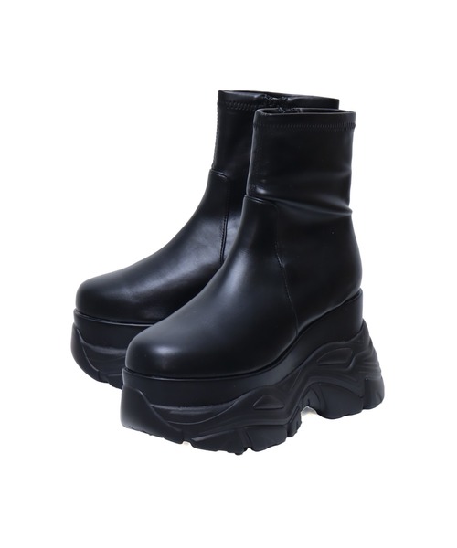 ANAP(アナップ)の「スニーカー ソール 厚底 ショート ブーツ(ブーツ・レディース・ブラック・L/M/S)」の8枚目の写真