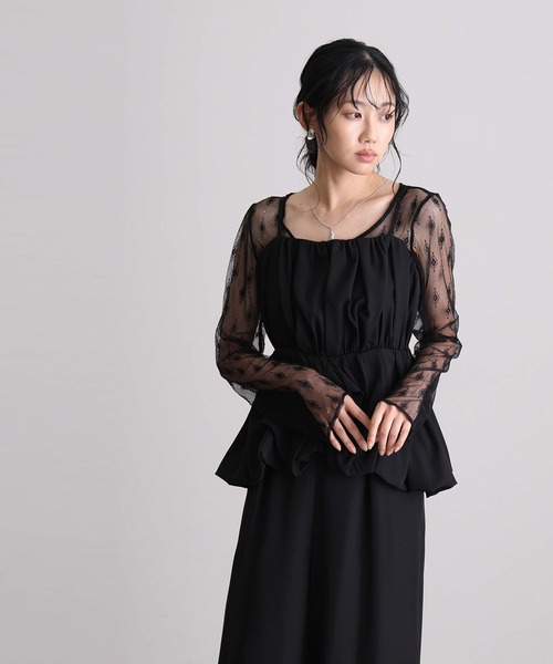 atlo(アトロ)の「バルーンキャミ ビスチェ パンツドレス フォーマル お呼ばれ&ロング丈ワイドパンツ セットアップ 結婚式 二次会 同窓会 成人式 オケージョンドレス (パンツドレス・レディース・ブラック/カーキ/チャコール・M/S/L)」の12枚目の写真