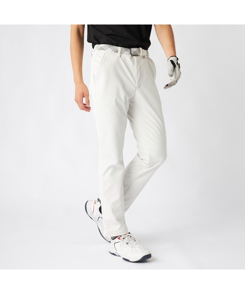 FILA GOLF(フィラゴルフ )の「FILA GOLF フィラゴルフ ゴルフウェア ワンポイント ロゴ ストレッチ 防風 保温 Dカン付き キルトボンディングパンツ(その他パンツ・メンズ・オフホワイト/ブラック・3L/LL/L/M)」の2枚目の写真
