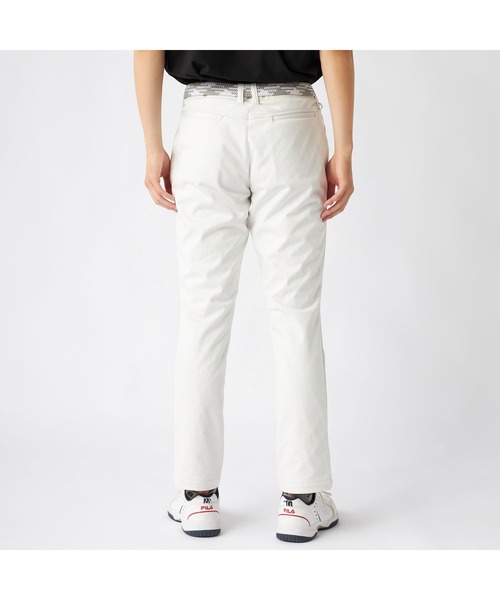 FILA GOLF(フィラゴルフ )の「FILA GOLF フィラゴルフ ゴルフウェア ワンポイント ロゴ ストレッチ 防風 保温 Dカン付き キルトボンディングパンツ(その他パンツ・メンズ・オフホワイト/ブラック・3L/LL/L/M)」の11枚目の写真
