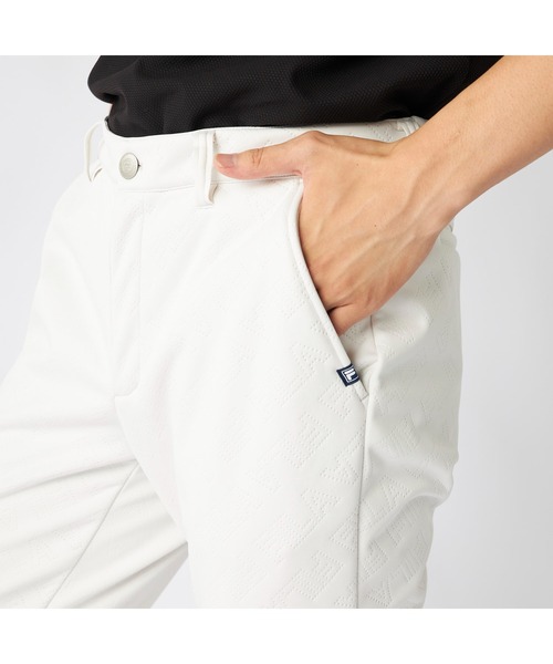 FILA GOLF(フィラゴルフ )の「FILA GOLF フィラゴルフ ゴルフウェア ワンポイント ロゴ ストレッチ 防風 保温 Dカン付き キルトボンディングパンツ(その他パンツ・メンズ・オフホワイト/ブラック・3L/LL/L/M)」の13枚目の写真