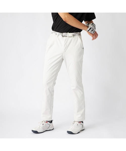 FILA GOLF(フィラゴルフ )の「FILA GOLF フィラゴルフ ゴルフウェア ワンポイント ロゴ ストレッチ 防風 保温 Dカン付き キルトボンディングパンツ(その他パンツ・メンズ・オフホワイト/ブラック・3L/LL/L/M)」の4枚目の写真