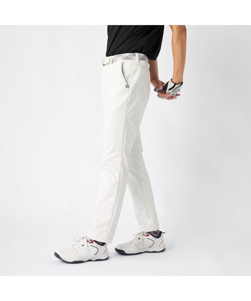FILA GOLF(フィラゴルフ )の「FILA GOLF フィラゴルフ ゴルフウェア ワンポイント ロゴ ストレッチ 防風 保温 Dカン付き キルトボンディングパンツ(その他パンツ・メンズ・オフホワイト/ブラック・3L/LL/L/M)」の5枚目の写真