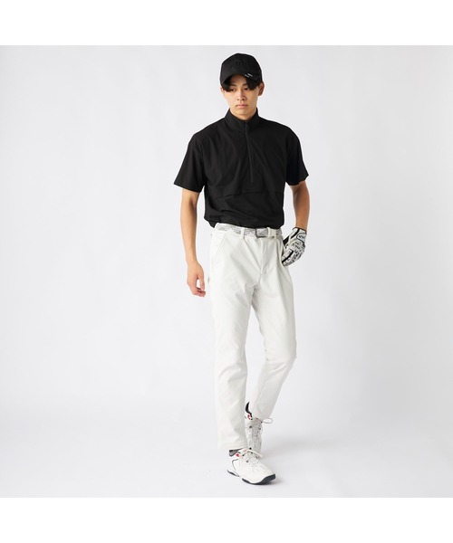 FILA GOLF(フィラゴルフ )の「FILA GOLF フィラゴルフ ゴルフウェア ワンポイント ロゴ ストレッチ 防風 保温 Dカン付き キルトボンディングパンツ(その他パンツ・メンズ・オフホワイト/ブラック・3L/LL/L/M)」の7枚目の写真