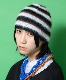 ankoROCK（アンコロック）の「an meets zakka レトロ配色ボーダーファーニット帽（ニットキャップ/ビーニー・メンズ）」