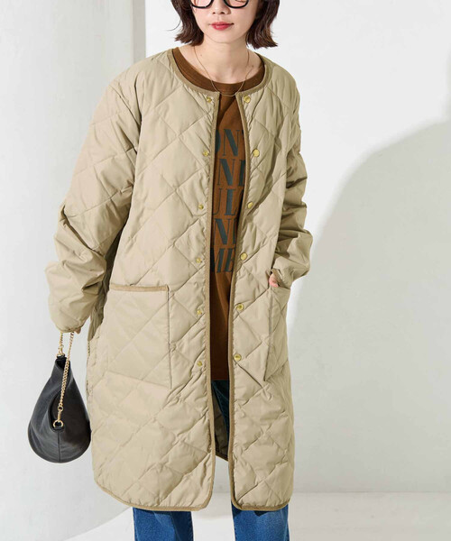 FILA ベージュ キルティングダウンジャケット L 新品♡未使用　値下げ❗️ FILA（フィラ）の「【別注】 【FILA】 ロング ファイバー ダウン