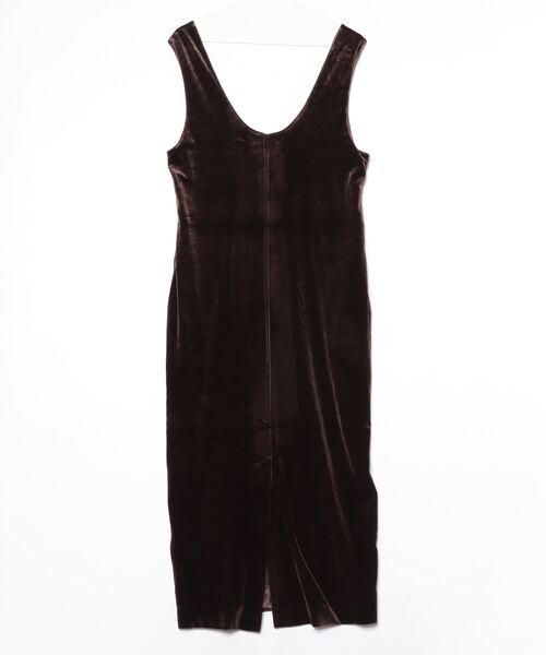 anuke/アンヌーク] Uネック ベロアワンピース（ワンピース