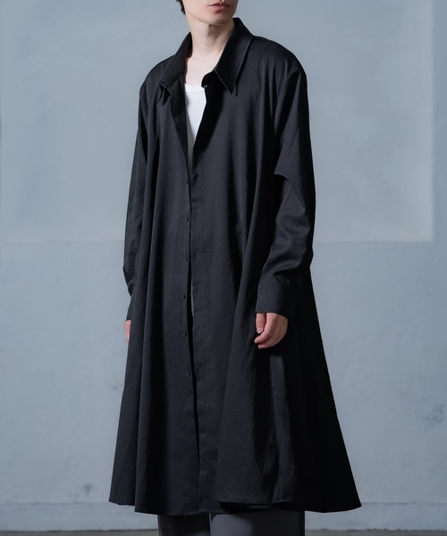 improves（インプローブス）の「ロング フレアシャツ（シャツ/ブラウス・メンズ・チャコール/ブラック/カーキ・MEDIUM/LARGE）」の2枚目の写真