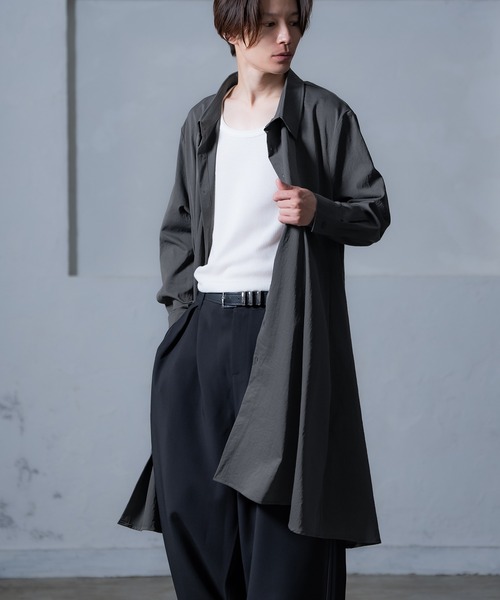 improves（インプローブス）の「ロング フレアシャツ（シャツ/ブラウス・メンズ・チャコール/ブラック/カーキ・MEDIUM/LARGE）」の11枚目の写真