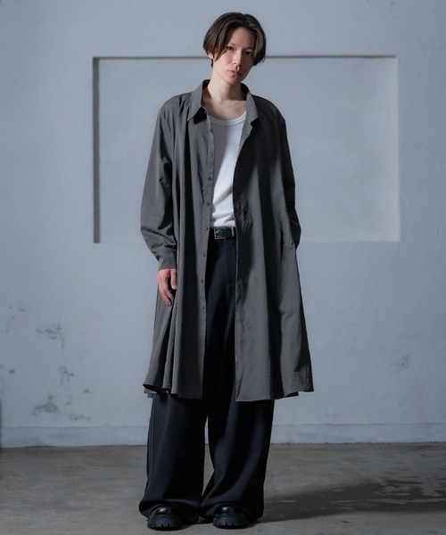 improves（インプローブス）の「ロング フレアシャツ（シャツ/ブラウス・メンズ・チャコール/ブラック/カーキ・MEDIUM/LARGE）」の8枚目の写真