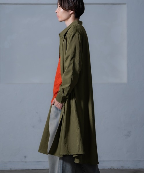 improves（インプローブス）の「ロング フレアシャツ（シャツ/ブラウス・メンズ・チャコール/ブラック/カーキ・MEDIUM/LARGE）」の10枚目の写真