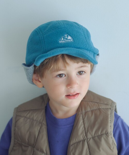 MARMOT(マーモット)の「<Marmot>イヤーフラップキャップ / 帽子 / キッズ(キャップ・キッズ・ターコイズブルー系/ダークグレー/ネイビー・FREE)」の3枚目の写真
